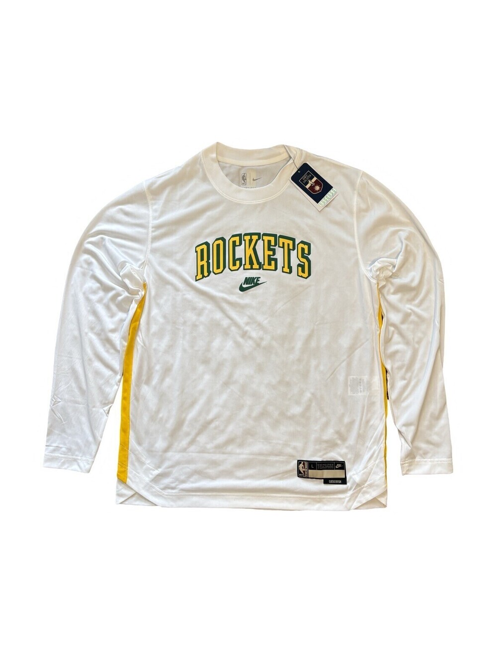 Nike Houston Rockets Classic Edition Long Sleeve Warm Up Shirt Men's Size Large
